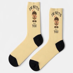 Ich bin Nüsse über dich Valentine einfache lustige Socken