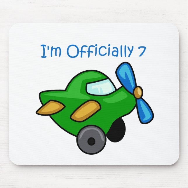 Ich bin offiziell 7, Jet Flugzeug Mousepad (Vorne)