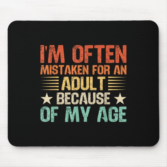 Ich bin oft für einen erwachsenen, sonnigen erwach mousepad (Vorne)