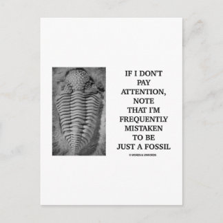 Ich bin oft nur ein Fossil (Trilobit) falsch gemac Postkarte