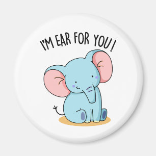 Ich bin Ohr Für Dich Lustiger Elefant Pun Magnet