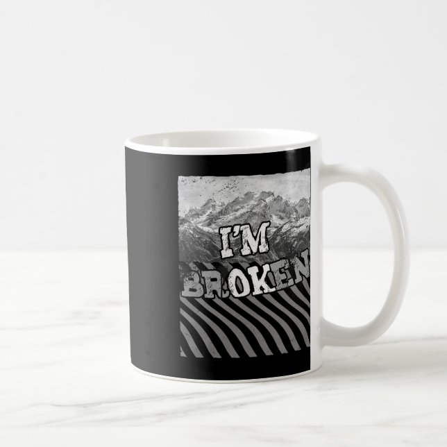Ich bin Ok Broken-im Broken Kaffeetasse (Rechts)