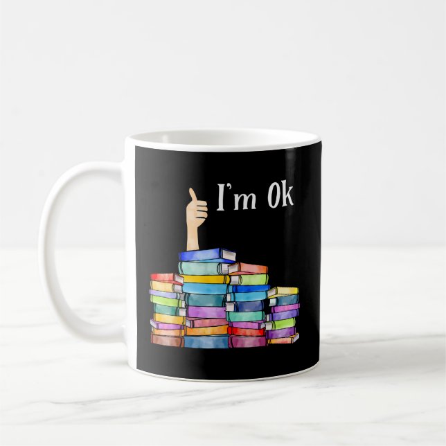 Ich bin Ok National Book Day Reading Book Liebe Bo Kaffeetasse (Links)