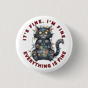 Ich bin okay, alles ist okay, lustige Weihnachtska Button