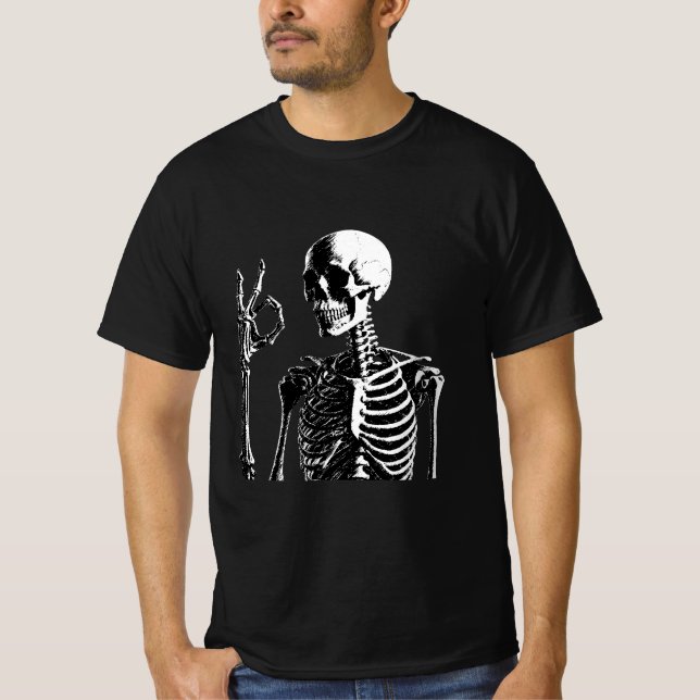 Ich bin Okay Schädel T-Shirt (Vorderseite)