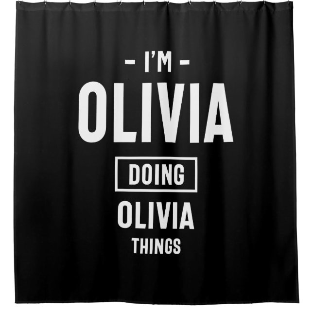 Ich bin Olivia Doing Olivia Things T - Shirt novel Duschvorhang (Vorderseite)