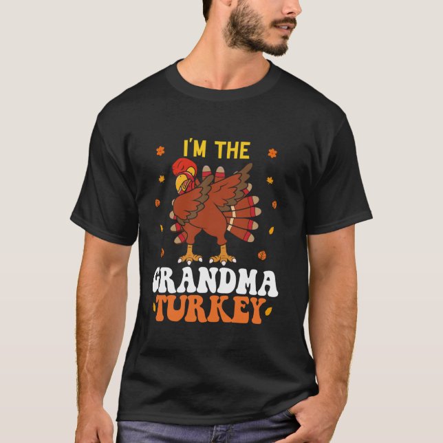Ich bin Oma Türkei Matching Funny Türkei Danke T-Shirt (Vorderseite)