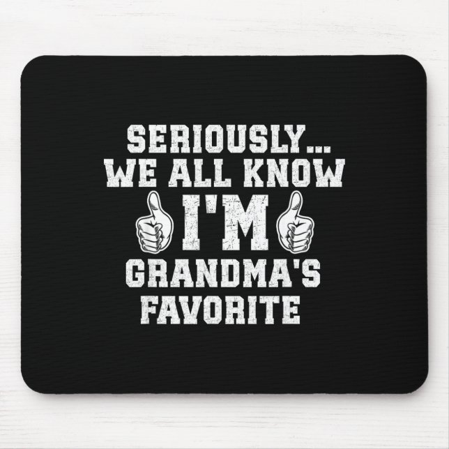 Ich bin Omas Lieblingsenkel/Enkelin Humo Mousepad (Vorne)