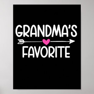 Ich bin Omas Lieblingsenkelin Humor Lustige Famili Poster