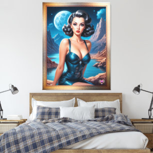 Ich bin On Vacation AI Concept Art von Xzendor7 Leinwanddruck