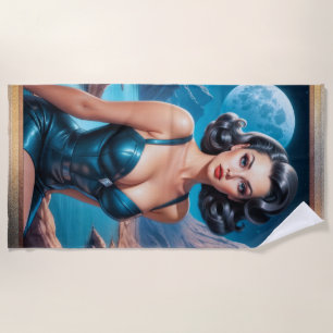 Ich bin On Vacation AI Concept Art von Xzendor7 Strandtuch