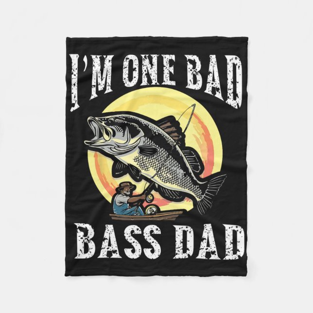 Ich bin One D B Dad Forellenbarsch B  Fleecedecke (Vorderseite)