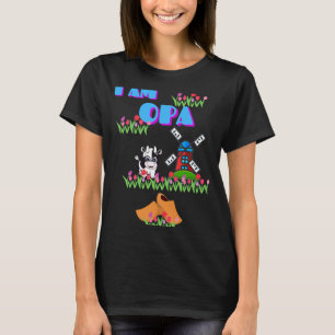 Ich Bin Opa Großvater Kuh Windmühle Tulpen Holz T-Shirt