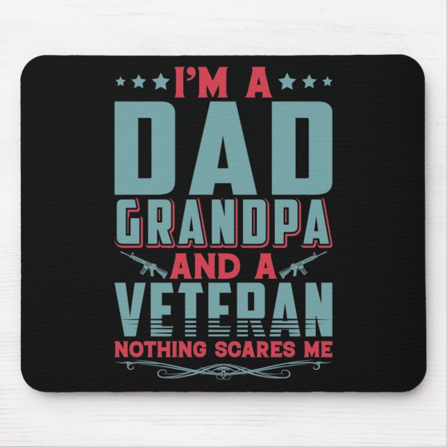 Ich bin Opa und ein Veteran macht mir nichts Angst Mousepad (Vorne)