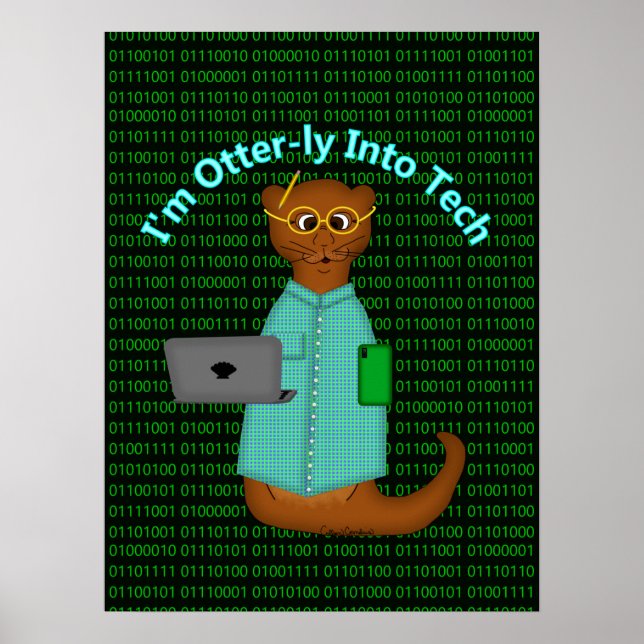 Ich bin Otter-ly in Tech Poster (Vorne)