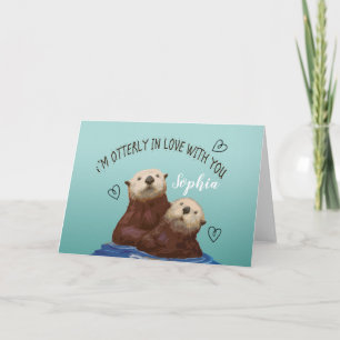 Ich bin Otterlich verliebt in Dich, Valentine Karte