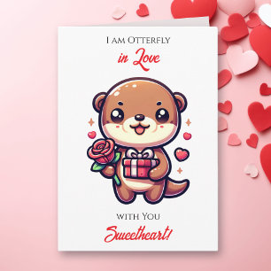 Ich bin Otterlich verliebt in dich zum Valentinsta Karte