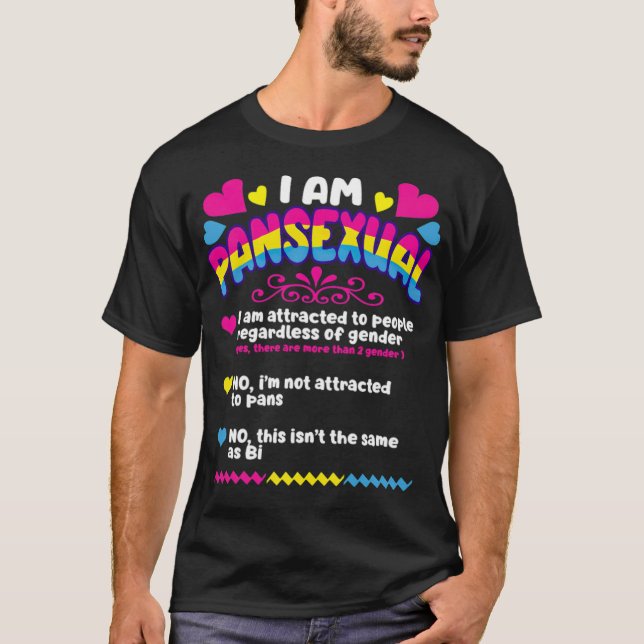 ICH BIN PANSEXUAL Pride Spaß Joke LGBT  T-Shirt (Vorderseite)
