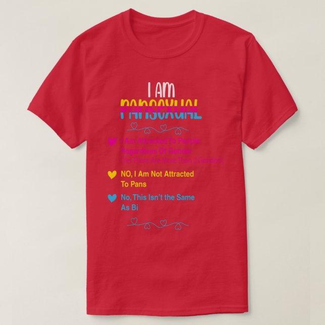 Ich bin Pansexual T-Shirt (Design vorne)