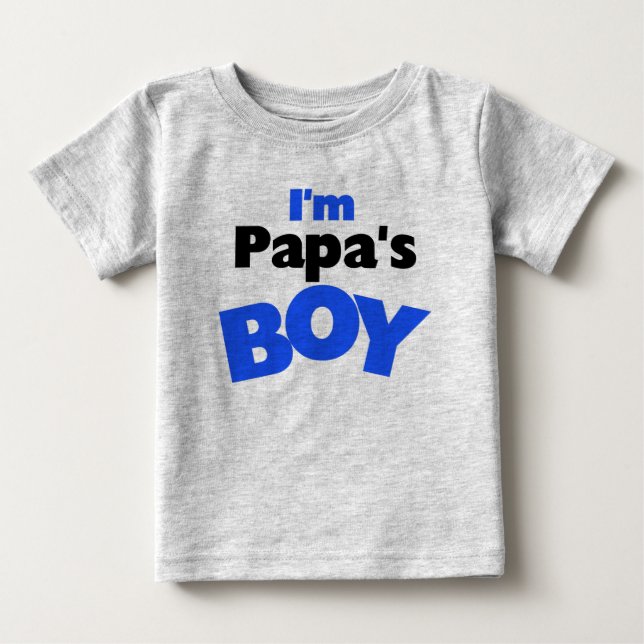 Ich bin Papas Junge Baby T-shirt (Vorderseite)