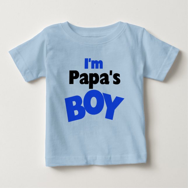 Ich bin Papas Junge Baby T-shirt (Vorderseite)
