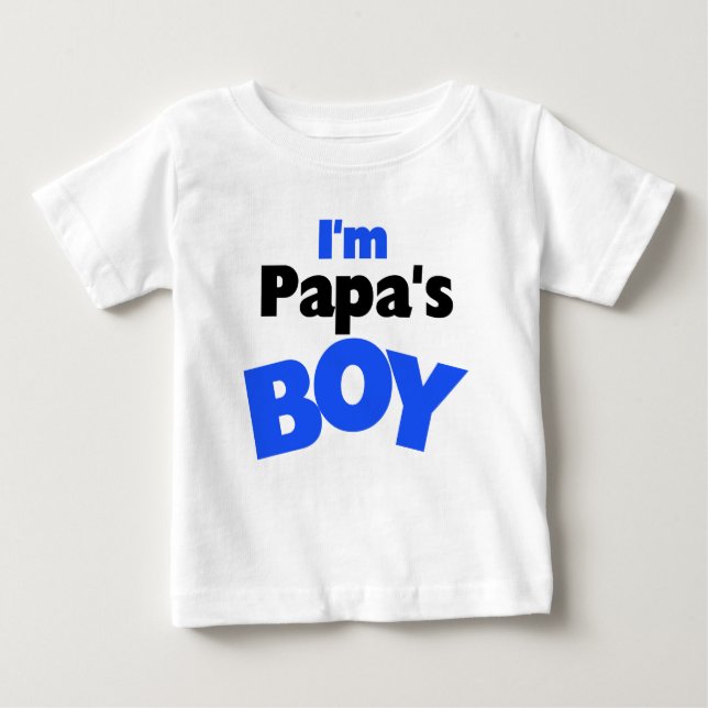 Ich bin Papas Junge Baby T-shirt (Vorderseite)