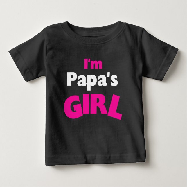 Ich bin Papas Mädchen Baby T-shirt (Vorderseite)