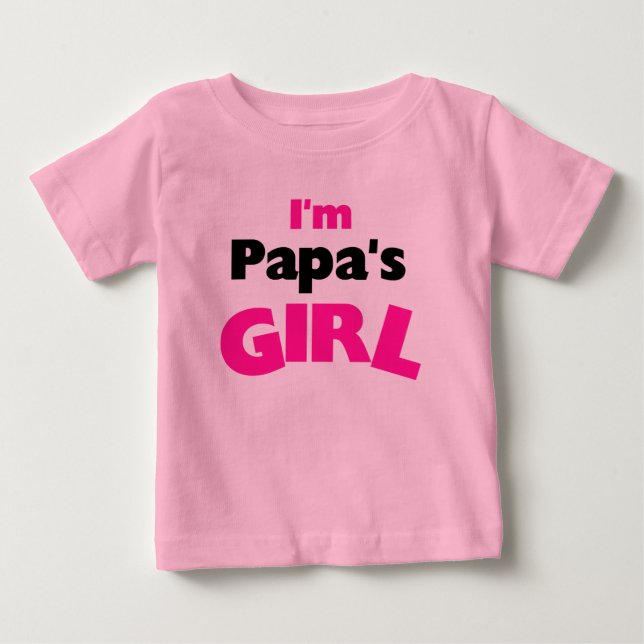 Ich bin Papas Mädchen Baby T-shirt (Vorderseite)