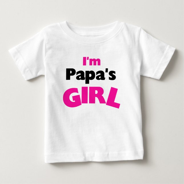 Ich bin Papas Mädchen Baby T-shirt (Vorderseite)