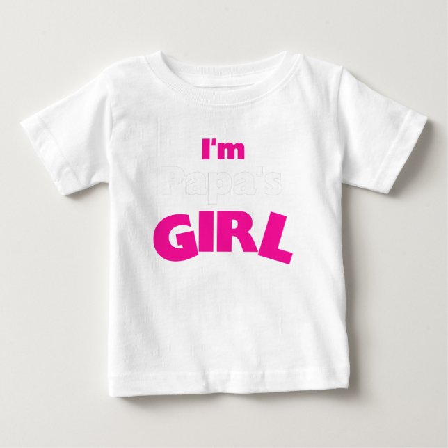 Ich bin Papas Mädchen Baby T-shirt (Vorderseite)