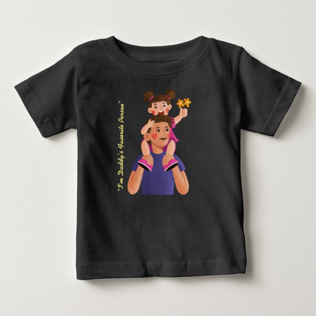 Ich bin Papys Lieblingsperson" Baby Fine Jersey T-shirt (Vorderseite)