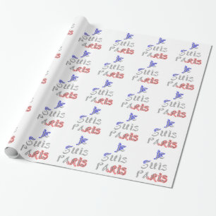 Ich bin Paris Kunstplakat Geschenkpapier
