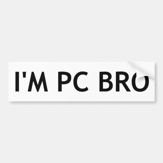 Ich bin PC Bro Autoaufkleber (Vorne)