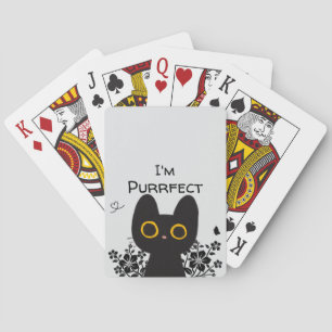 Ich bin perfekte süße schwarze Katze Spielkarten