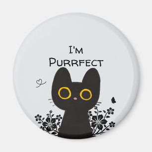 Ich bin perfekte süße schwarze Katzen-Magnet Magnet