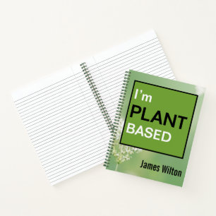 Ich bin pflanzlich vegan oder Vegetarier Nachricht Notizbuch
