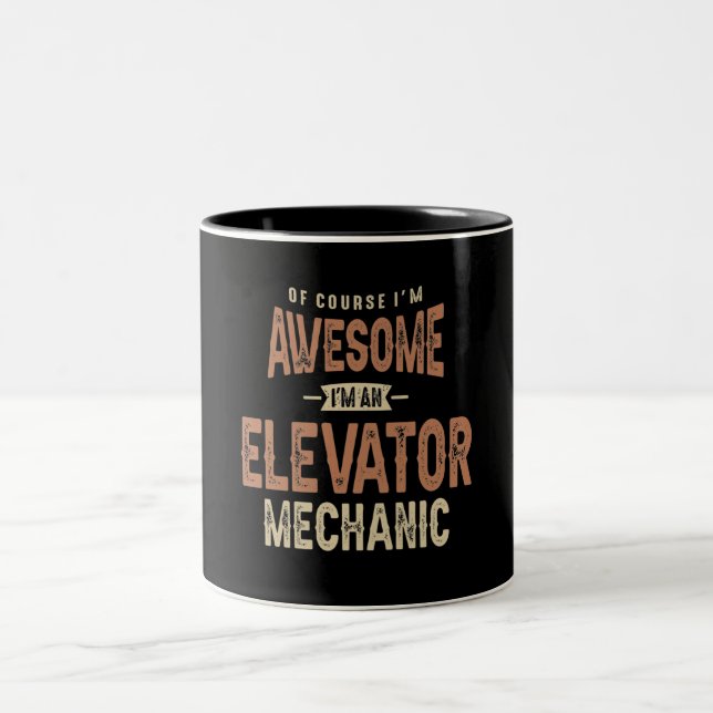 Ich bin Phantastisch, dass ich ein "Elevator Mecha Zweifarbige Tasse (Mittel)