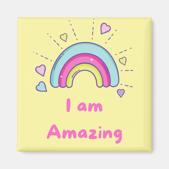 Ich bin Phantastisch Square Magnet (Vorne)