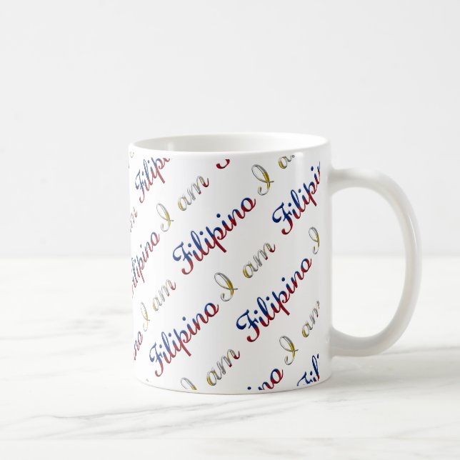 Ich bin philippinischer Country Pride Typografy Pa Tasse (Rechts)