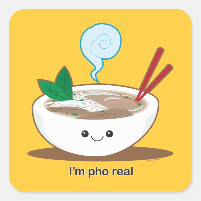 Ich bin Pho Real Quadratischer Aufkleber (Vorderseite)