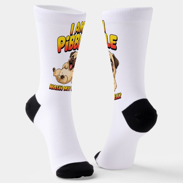 Ich bin Pibble wasche meinen Bauch Socken (Gewinkelt)