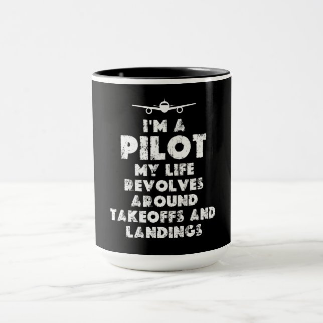 Ich bin Pilot Funny Tasse (Zentrum)
