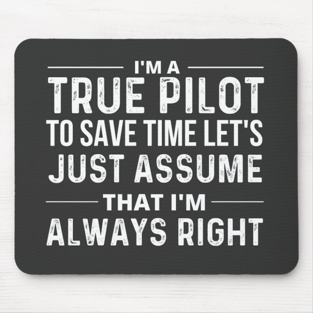 Ich bin Pilot - um Zeit retten, nehmen wir einfach Mousepad (Vorne)