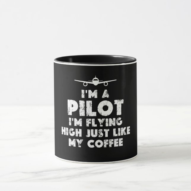 Ich bin Pilot und fliege sehr lustig Tasse (Zentrum)