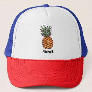 Ich bin Pine Lustiger Ananas-Shirt Lustige Männer Truckerkappe