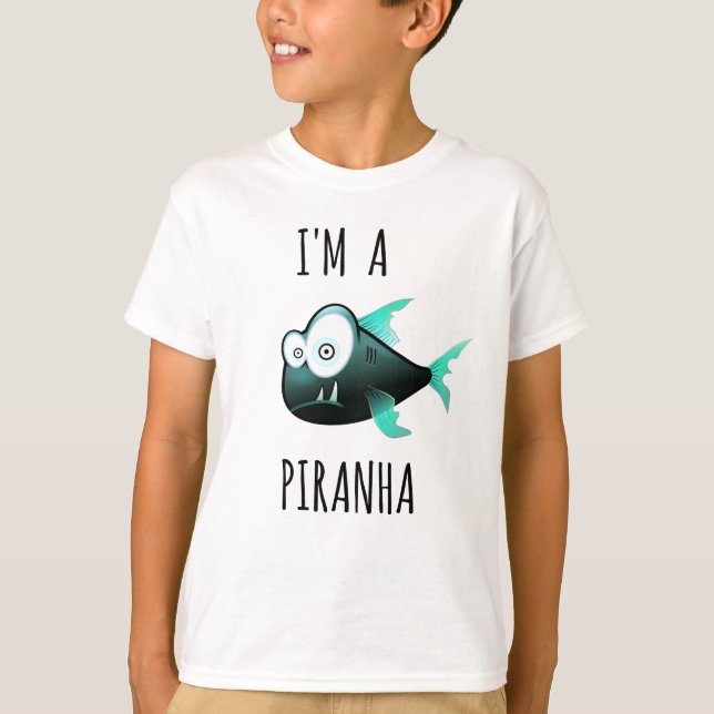 Ich bin PIRANHA T-Shirt (Vorderseite)