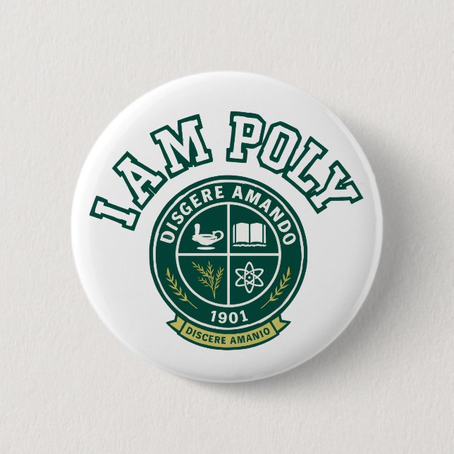 Ich bin POLY Classic Button (Vorderseite)