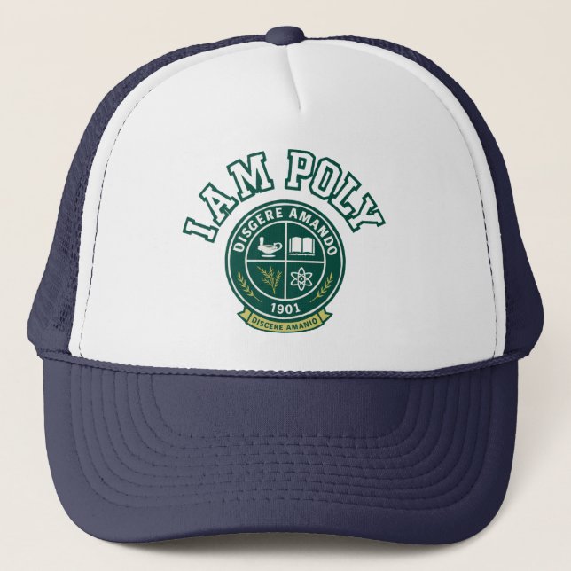 Ich bin POLY Trucker Hut Truckerkappe (Vorderseite)