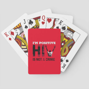Ich bin positiv HIV ist kein Verbrechen Spielkarten
