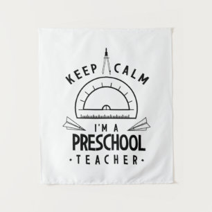 Ich bin Preschool-Lehrerin Wandteppich